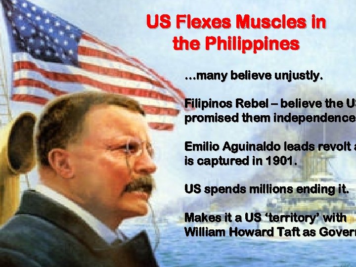 US Flexes Muscles in the Philippines …many believe unjustly. Filipinos Rebel – believe the