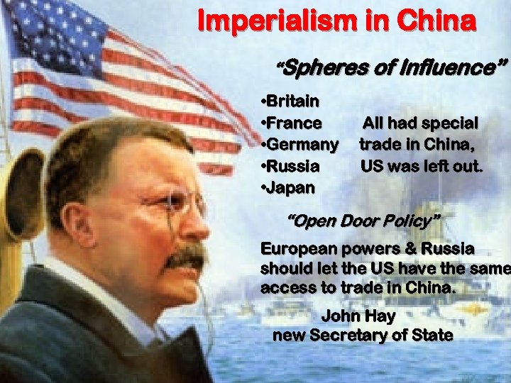 Imperialism in China “Spheres of Influence” • Britain • France • Germany • Russia