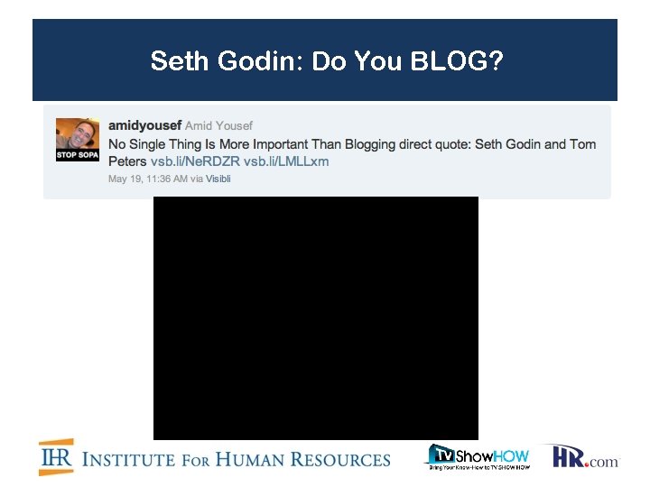 Seth Godin: Do You BLOG? 