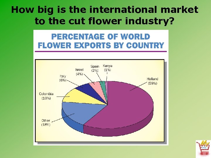 How big is the international market to the cut flower industry? 