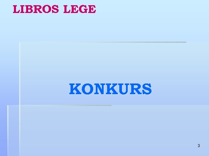 LIBROS LEGE KONKURS 3 