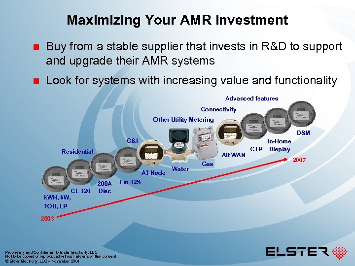 Maximizing Your AMR Investment n Buy from a stable supplier that invests in R&D