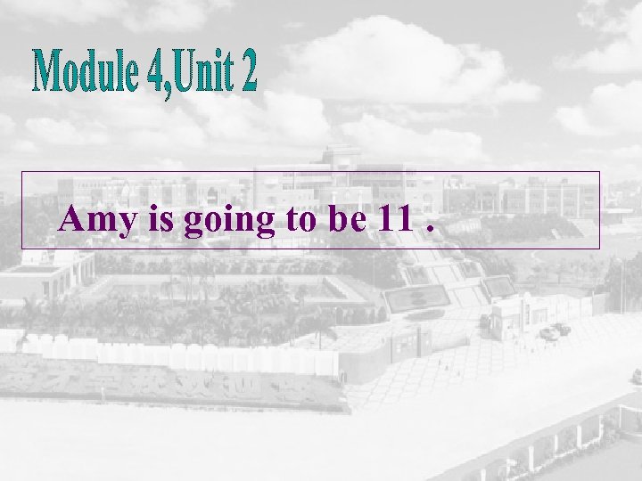 Amy is going to be 11. 执教者：Ms Xu（徐艳艳） 厦门英才学校 