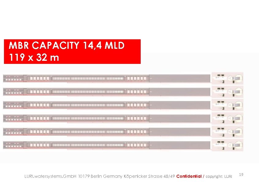 MBR CAPACITY 14, 4 MLD 119 x 32 m LURI. watersystems. Gmb. H 10179