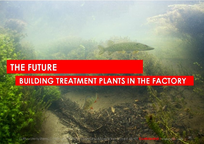 THE FUTURE BUILDING TREATMENT PLANTS IN THE FACTORY LURI. watersystems. Gmb. H 10179 Berlin