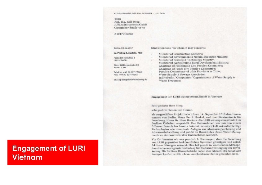 Engagement of LURI Vietnam 