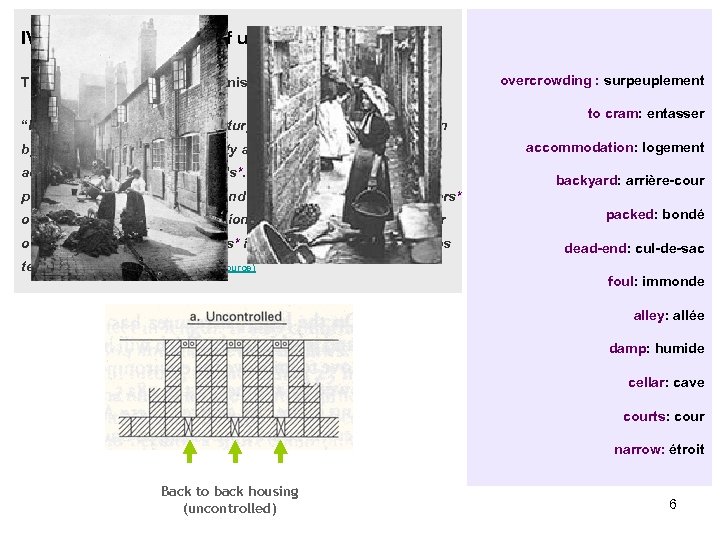 IV. The consequences of urbanisation The main consequence of urbanisation was overcrowding*. “In the