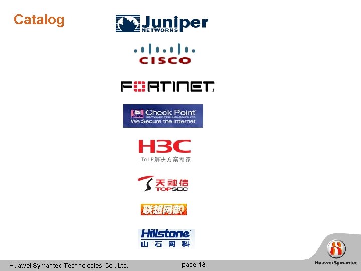 Catalog Huawei Symantec Technologies Co. , Ltd. page 13 
