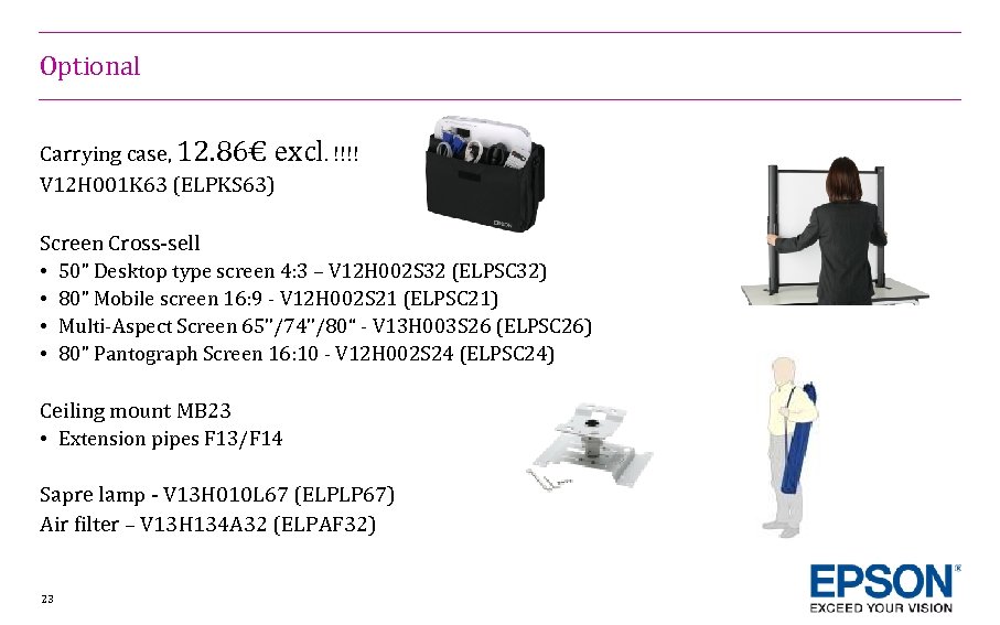 Optional Carrying case, 12. 86€ excl. !!!! V 12 H 001 K 63 (ELPKS