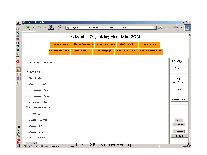 Internet 2 Fall Member Meeting 13 