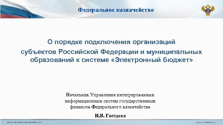 Федеральное казначейство О порядке подключения организаций субъектов Российской Федерации и муниципальных образований к системе