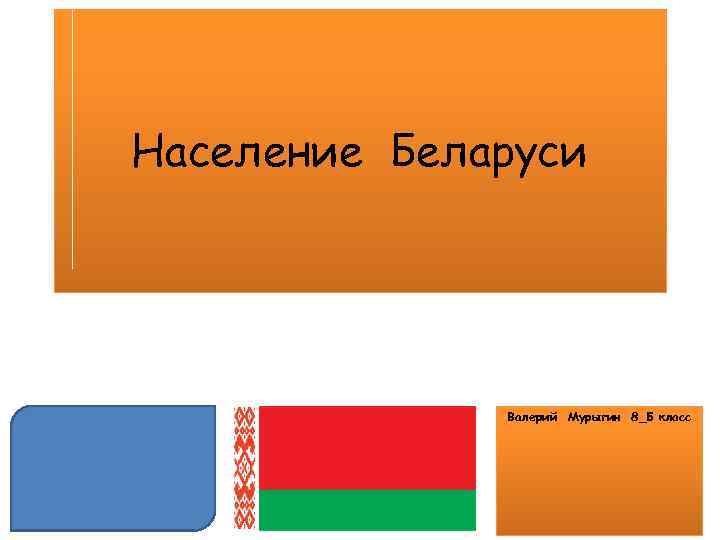 Население Беларуси Валерий Мурыгин 8_Б класс 