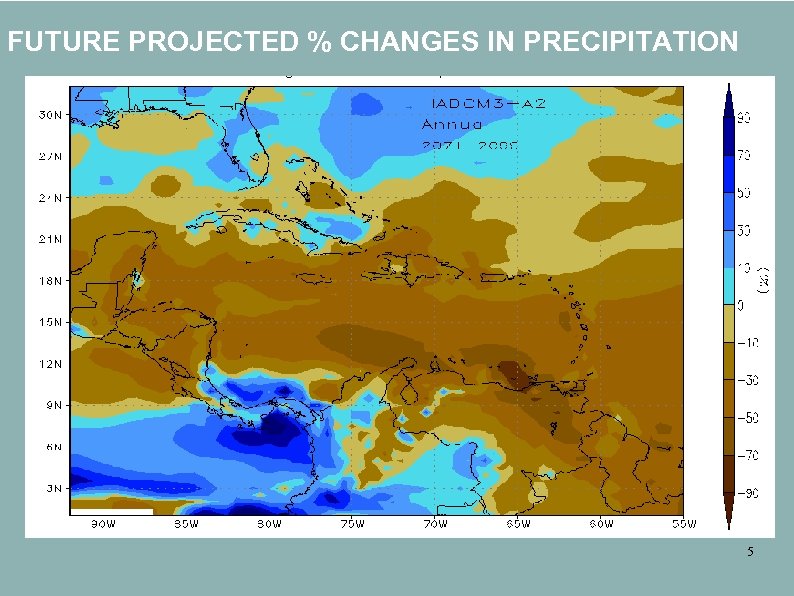 FUTURE PROJECTED % CHANGES IN PRECIPITATION 5 