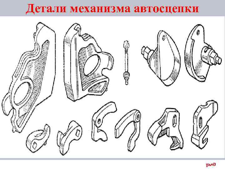 Детали механизма автосцепки 24 