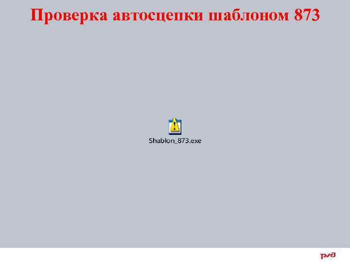 Проверка автосцепки шаблоном 873 31 