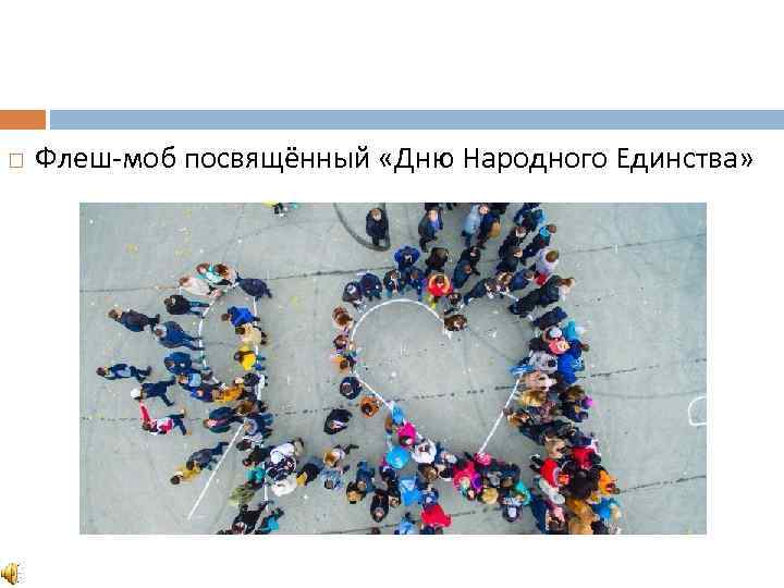  Флеш-моб посвящённый «Дню Народного Единства» 