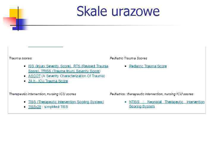 Skale urazowe 