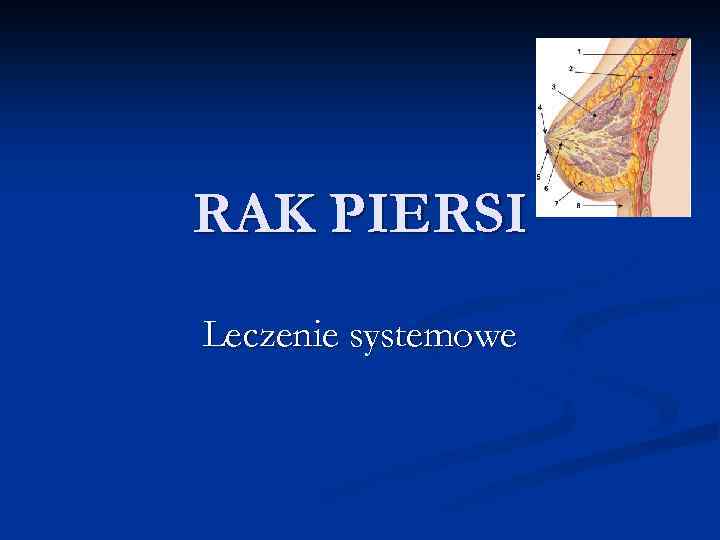 RAK PIERSI Leczenie systemowe 