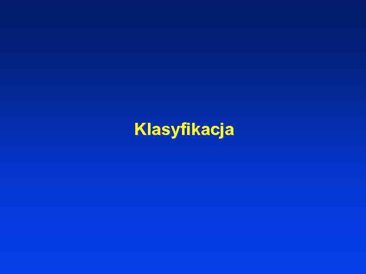 Klasyfikacja 