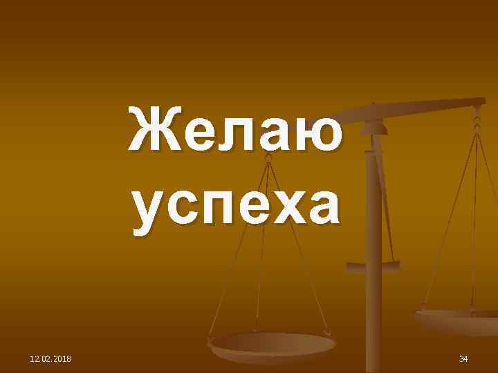 Желаю успеха 12. 02. 2018 34 