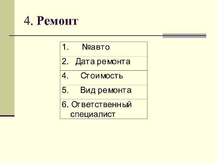 4. Ремонт 