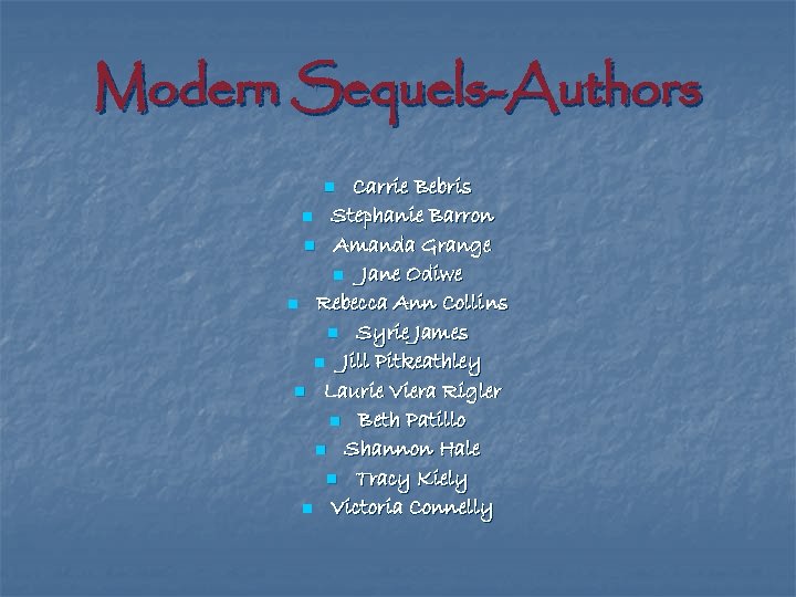 Modern Sequels-Authors Carrie Bebris n Stephanie Barron n Amanda Grange n Jane Odiwe n