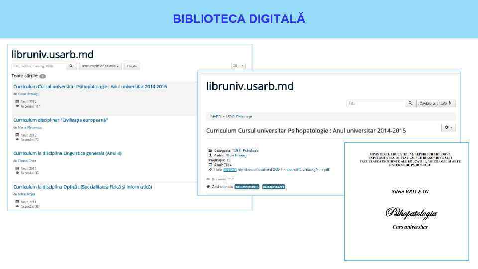 BIBLIOTECA DIGITALĂ 