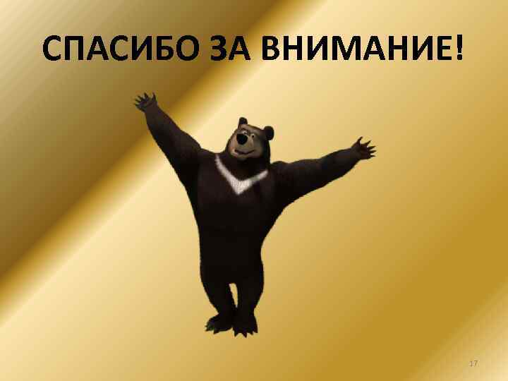 СПАСИБО ЗА ВНИМАНИЕ! 17 