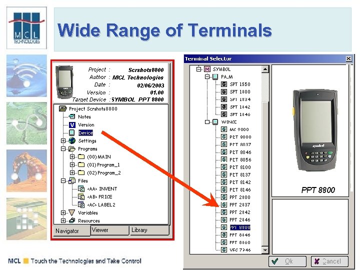 Wide Range of Terminals 