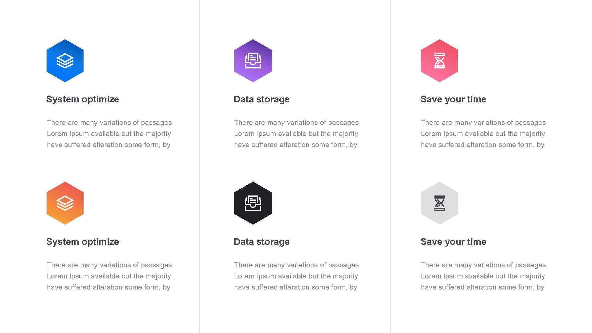 System optimize Data storage Save your time There are many variations of passages There