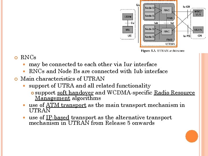  RNCs may be connected to each other via Iur interface RNCs and Node