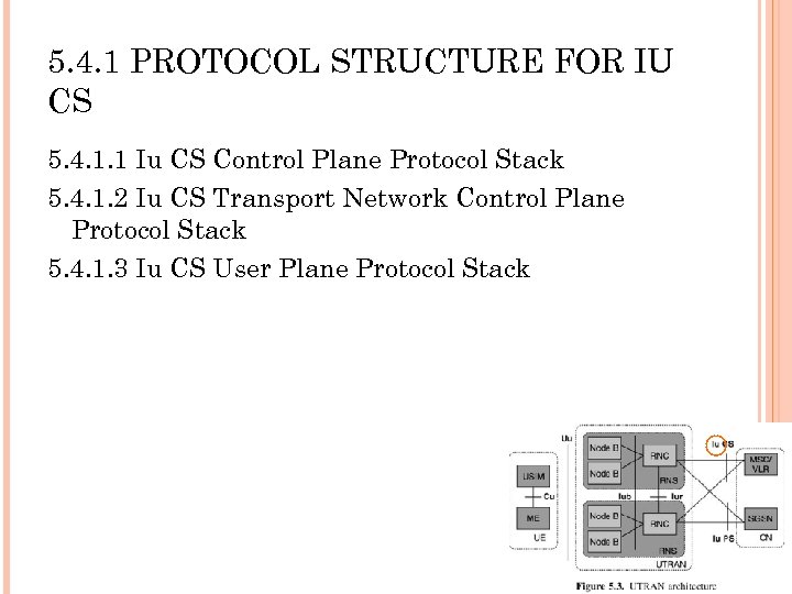 5. 4. 1 PROTOCOL STRUCTURE FOR IU CS 5. 4. 1. 1 Iu CS