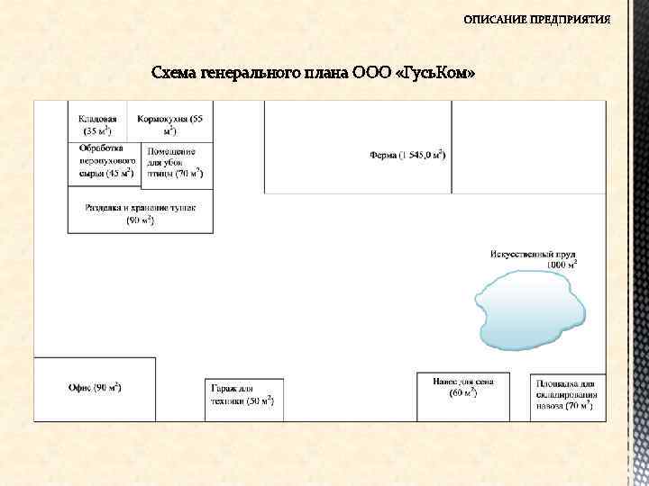 Схема генерального плана ООО «Гусь. Ком» 