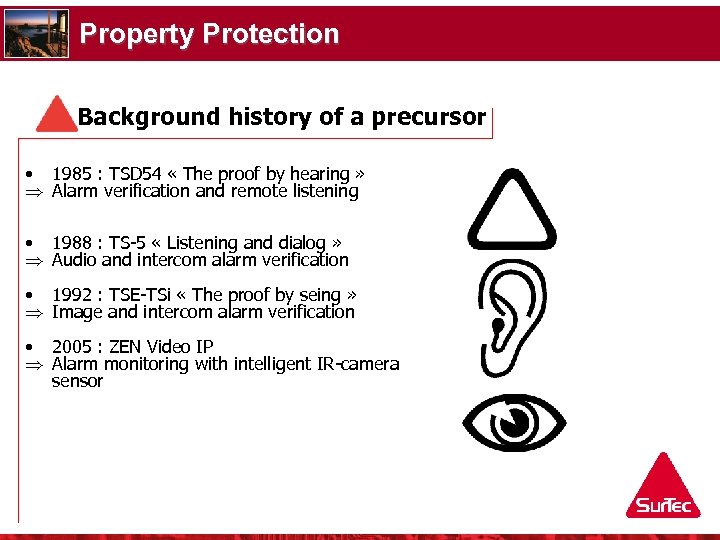 Property Protection Background history of a precursor • 1985 : TSD 54 « The