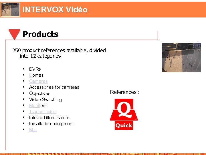 INTERVOX Vidéo Products 250 product references available, divided into 12 categories § § §
