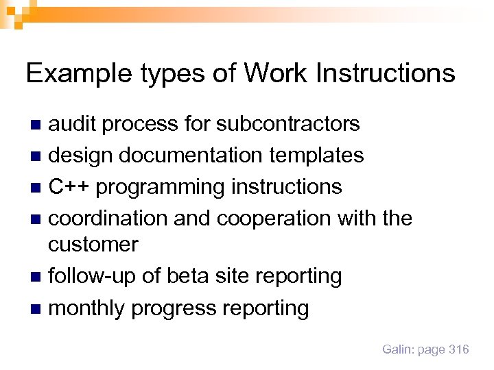 Example types of Work Instructions audit process for subcontractors n design documentation templates n
