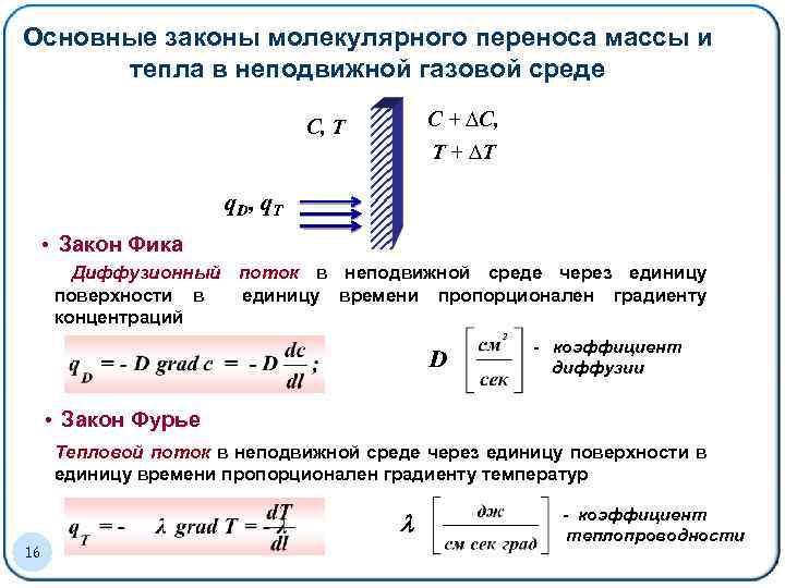 Масса перемещение. Закон переноса массы. Процесс переноса масс. Законы переноса массы и энергии. Закон переноса тепла.