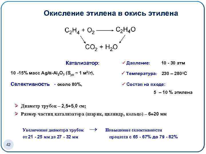 Каталитическое окисление пропана