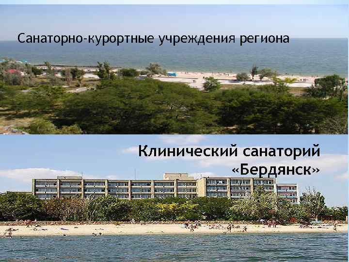 Санаторно-курортные учреждения региона Клинический санаторий «Бердянск» 