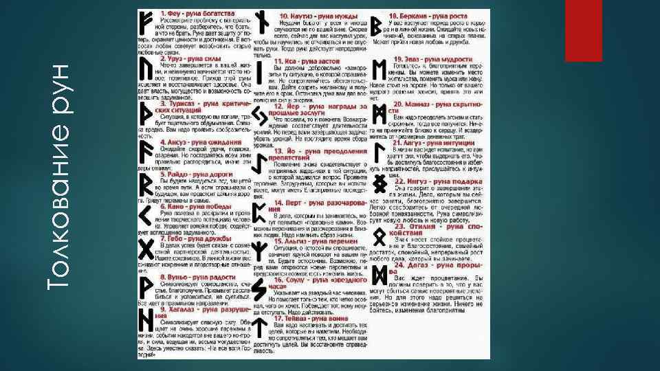 Толкование рун 
