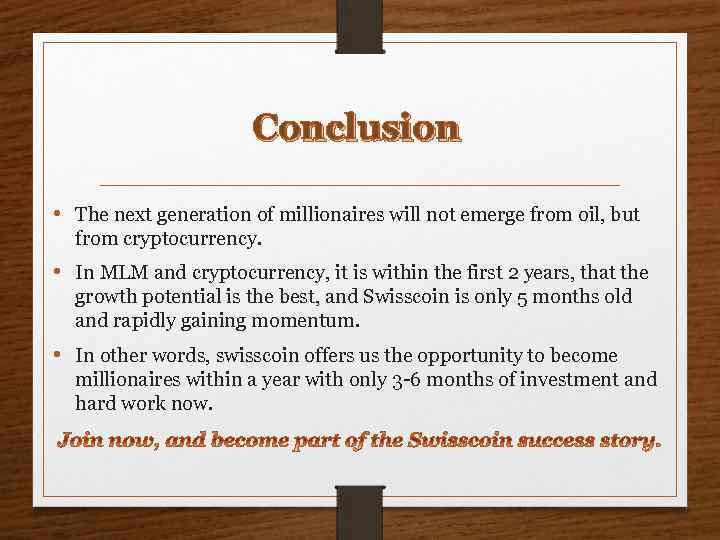 Conclusion • The next generation of millionaires will not emerge from oil, but from