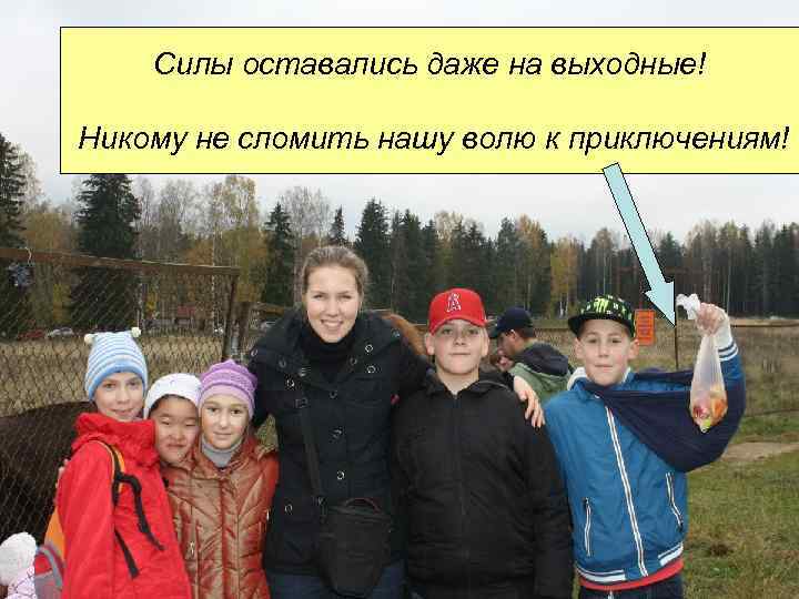 Силы оставались даже на выходные! Никому не сломить нашу волю к приключениям! 