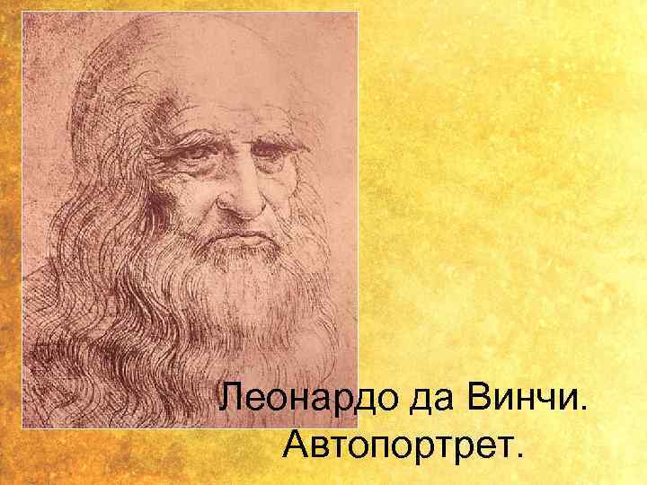 Леонардо да Винчи. Автопортрет. 