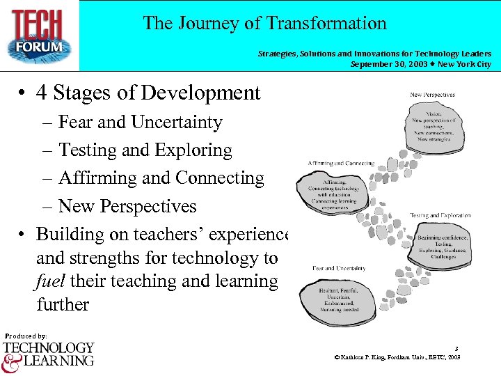The Journey of Transformation Strategies, Solutions and Innovations for Technology Leaders September 30, 2003