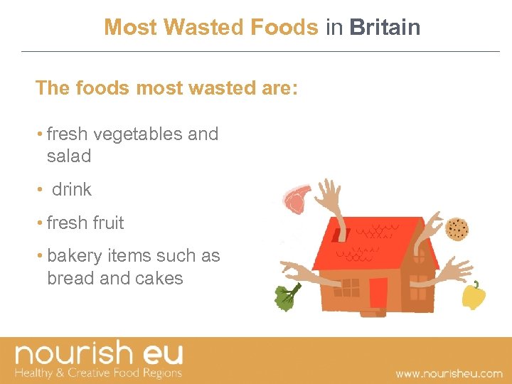 Most Wasted Foods in Britain The foods most wasted are: • fresh vegetables and