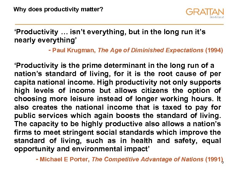 Why does productivity matter? ‘Productivity … isn’t everything, but in the long run it’s