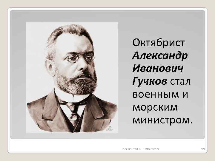 Гучков александр иванович презентация