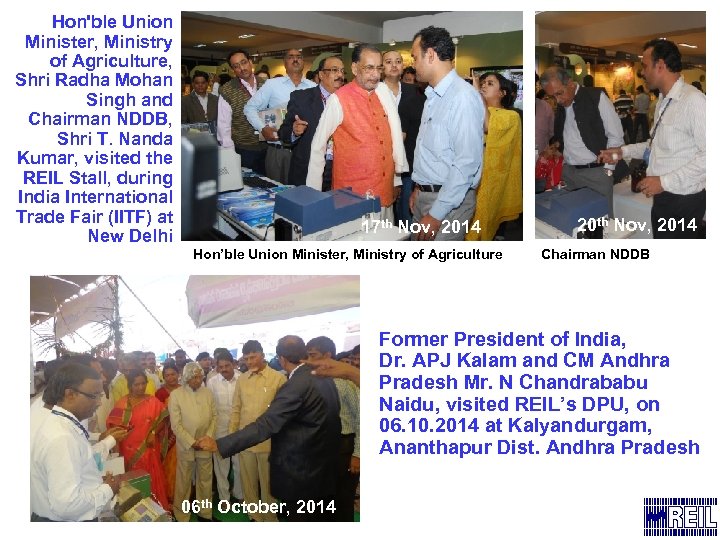 Hon'ble Union Minister, Ministry of Agriculture, Shri Radha Mohan Singh and Chairman NDDB, Shri