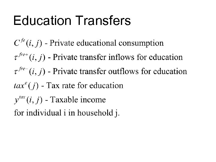 Education Transfers 