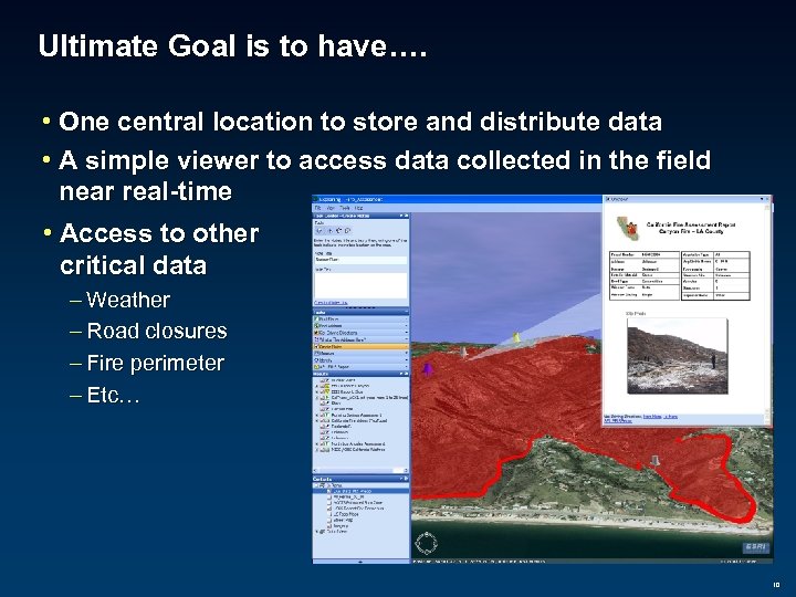 Ultimate Goal is to have…. • One central location to store and distribute data